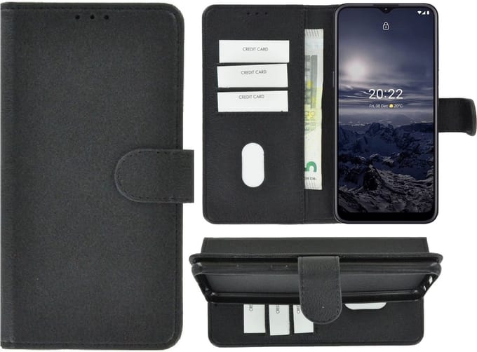 MoDo hoesje Geschikt voor Nokia G11/ G21 - Kunstleer Book Case - Zwart