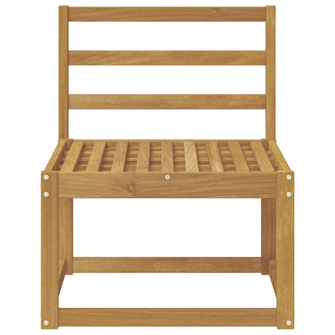 vidaXL - Buiten - Midden - Sofa - Massief - Acacia - Hout - Wit - 59 - x - 63 - x - 73 - cm
