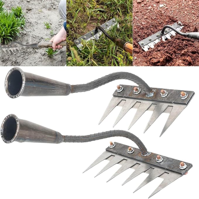 Tuin Houtschraper - Metaal Schraper - Onkruid Verwijderen - Verwijderbaar Ontwerp - 29 cm - Zwart