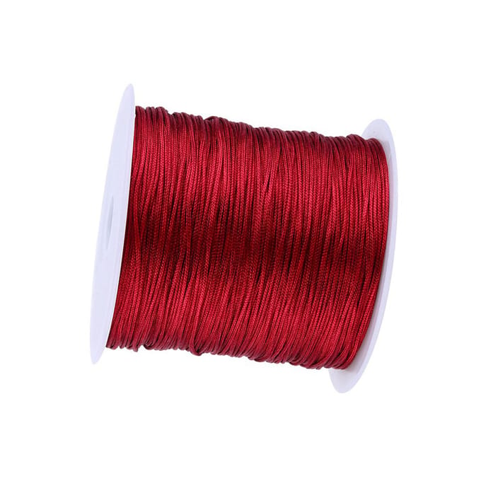 100M X 0.8mm Cordon Nylon Noeud Chinois Queue de Rat Fil Macramé Ficelle Bourgogne brown