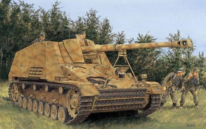 Dragon Modelbouwpakket Militaire voertuigen - 6459 Sd.Kfz.164 Nashorn (4 in 1) Plastic - 1:35 - Modelbouw