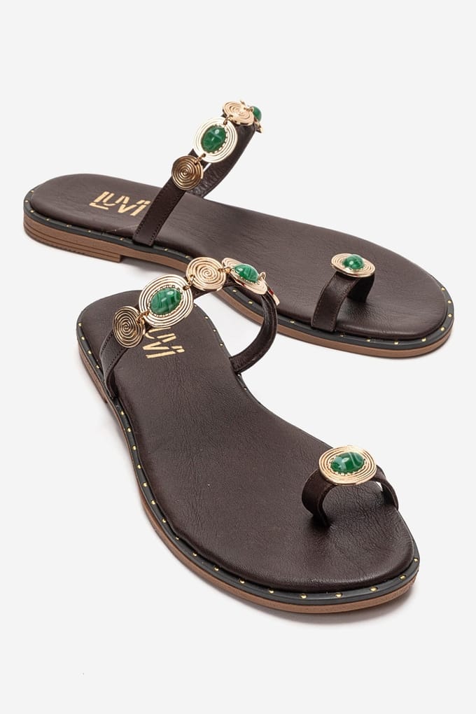 Martinez Leren Teenslippers