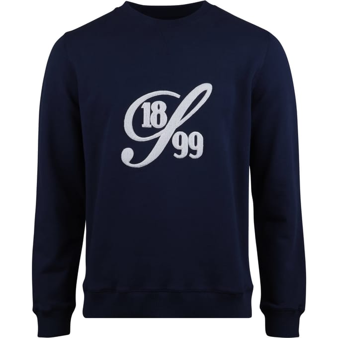 Stenströms Crew Collage Boucle Navy Größe: XXL | Pullover Outlet | Herren | Blau