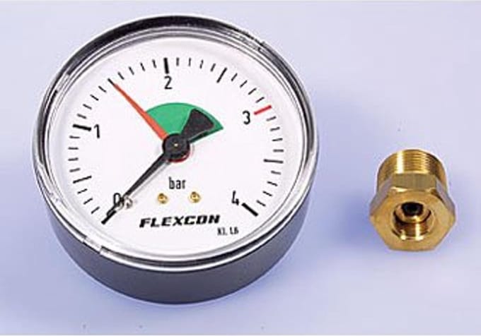 Flamco Flexcon mano thermometer 84 mm 1/2 met dompelbuis axiaal
