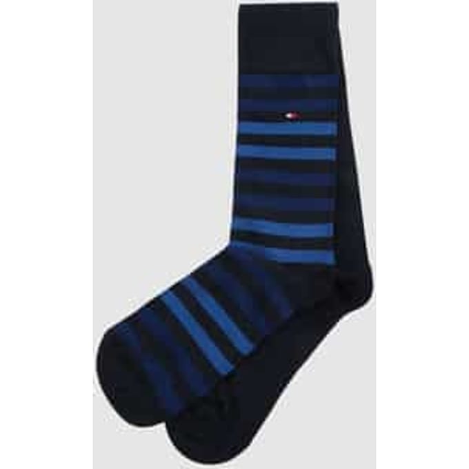 Sokken met labeldetail in een set van 2 paar, model 'DUO STRIPE SOCK'