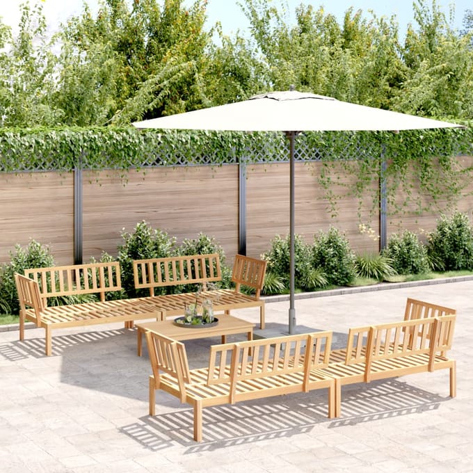 vidaXL - 5-delige - Loungeset - pallet - massief - acaciahout