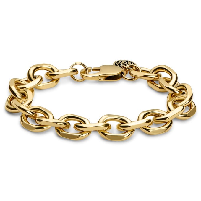 Essentials | 12 mm Goudkleurige Armband met Kabelschakels
