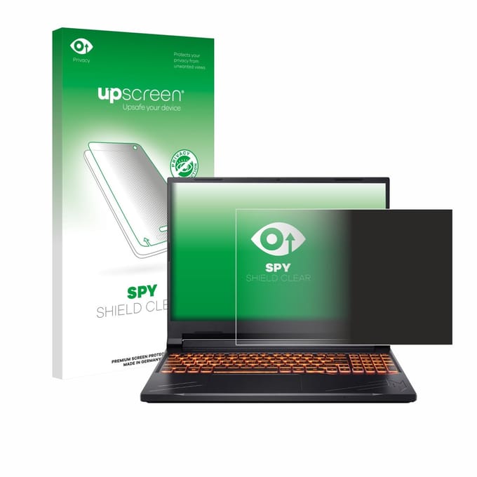 upscreen - privacy screenprotector voor Acer Nitro V 16 - Folie Beschermfolie Blauwlichtfilter