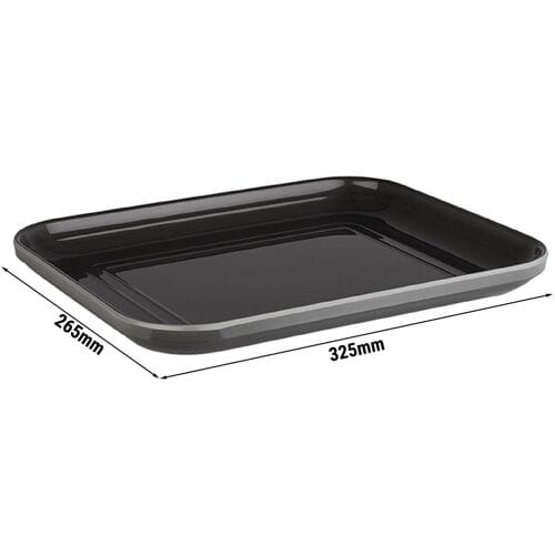GGM Gastro (6 Stück) GN-Tablett 1/2 - EMMA - Melamin - Höhe: 30mm - Grau