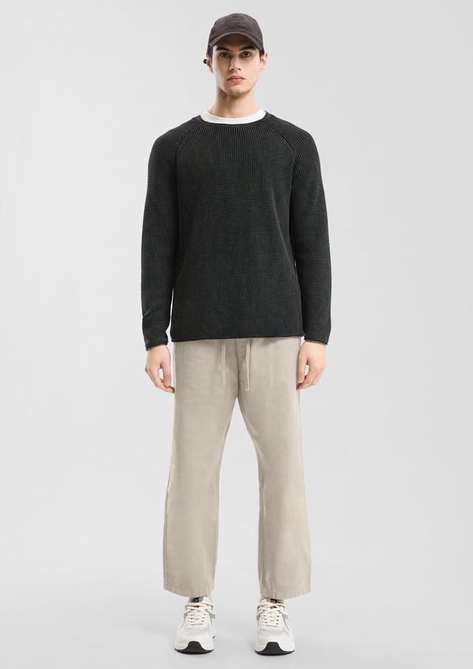 Corduroy broek met elastische taille QS