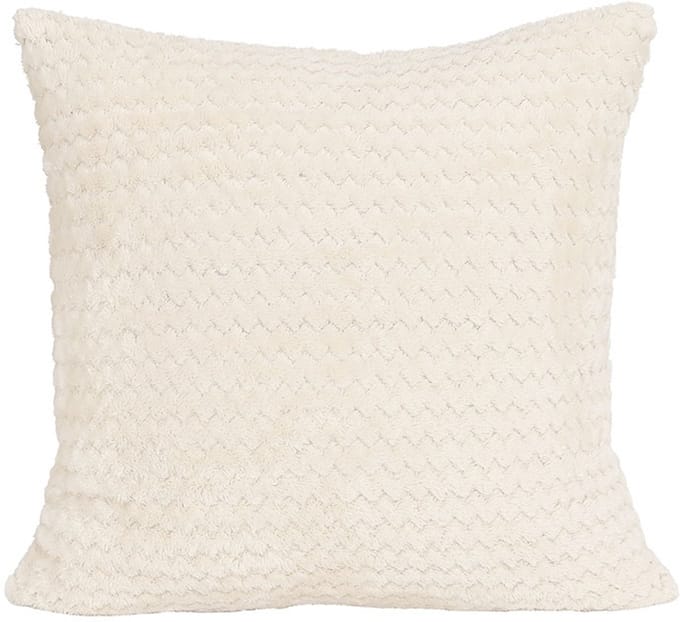 Luxe Microvezel Sierkussenhoes Lugo 40x40cm Ecru - Geometrisch