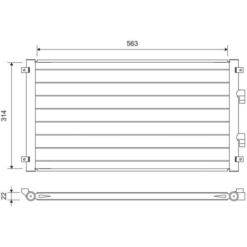 Condensator, airconditioning VALEO 822755