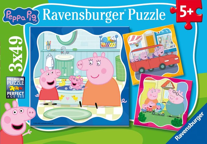 Ravensburger – Familie Eerst! – Kinderpuzzel – 3 x 49 Stukjes