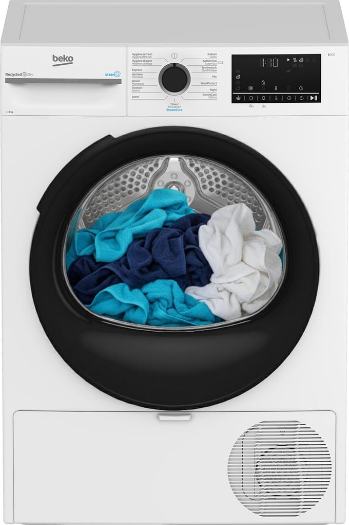 Beko BM3T3824W - Wasdroger - Warmtepompdroger - 8 kg - Energielabel C