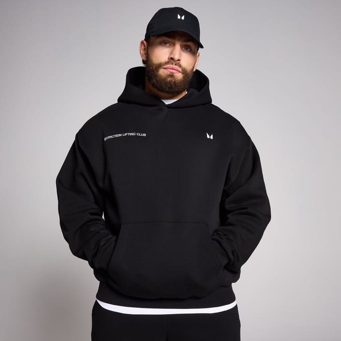 MP Men's Origin Lift Club Oversized Graphic Hoodie - Black - M