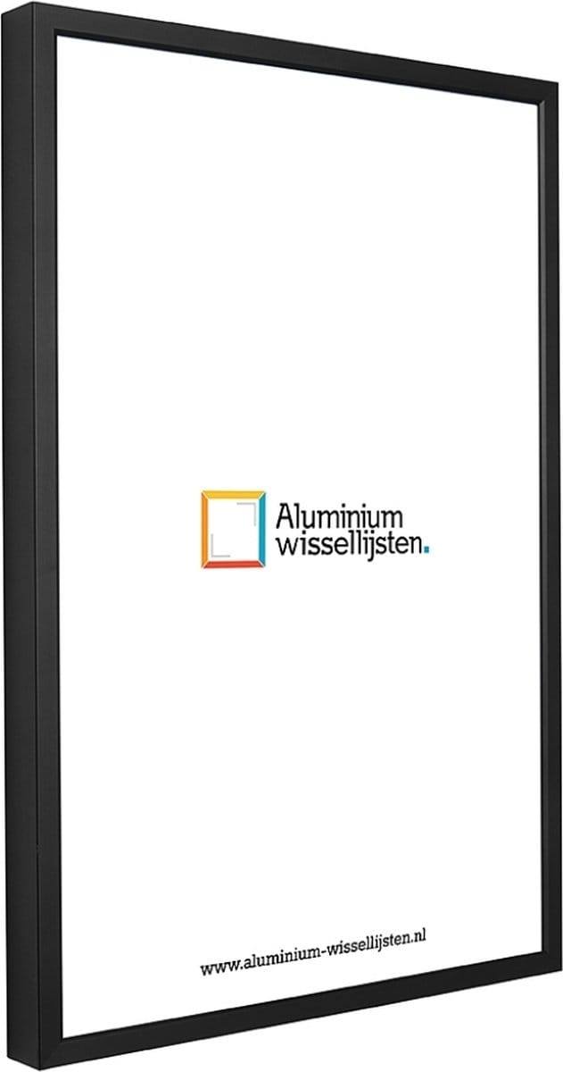Aluminium Wissellijst 90 x 130 Zwart - Ontspiegeld Acrylite - Professional