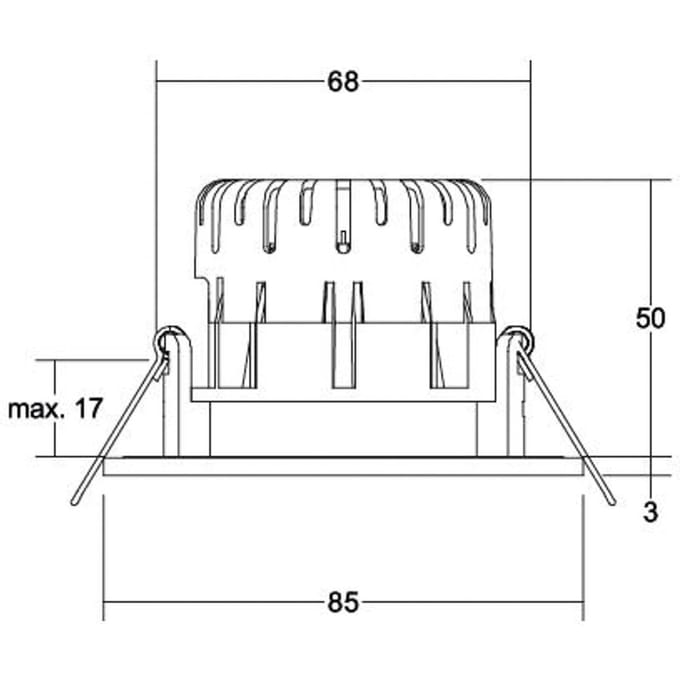 BRUMBERG LED spot BB20 IP65 aan/uit aansluitdoos structuur wit