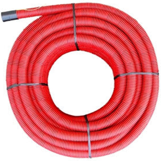 Dubbele Wand PE-HD Kabel Beschermbuis 40x33mm Rood 50M - MBR040 [50 Meter]