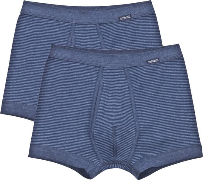 Ammann Heren pant onderbroek kort met voorsluiting 2 pack Jeans