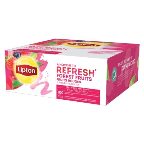 Lipton Feel Good Selection Zwarte thee bosvruchten - Pak 100 zakjes x 1,6 gram
