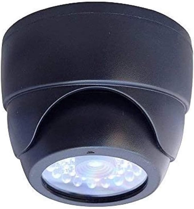 Bewakingscamera Dummy - Nep Camera - Beveiliging Huis - Met LED Verlichting - Zwart