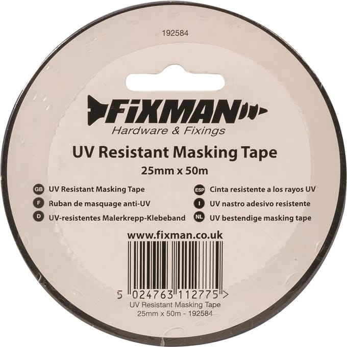 Fixman - UV Bestendige - Afplaktape - Blauw - 25 mm. x 50 meter