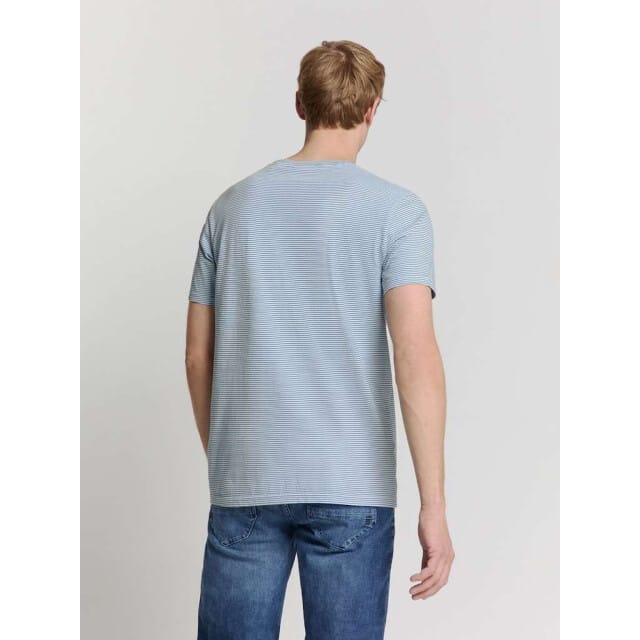 No Excess T-shirt Crewneck Stripes Sky Größe: XL | Basic T-Shirts Outlet | Herren