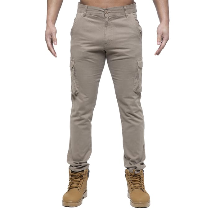 Enzo | Heren Cargo Broek - Beige