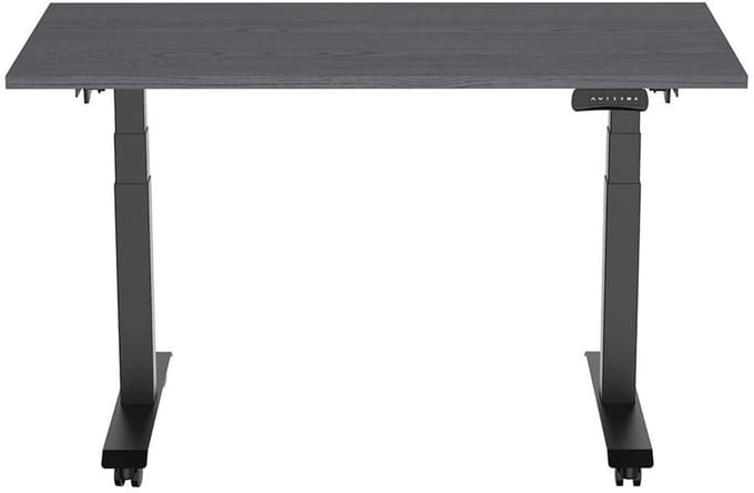 Euroseats Elektrisch Bureau - verstelbaar, opklapbaar en verrijdbaar - 180x80 cm - Zwart frame - Shadow eik