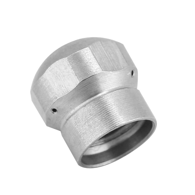 Buse de nettoyage de tuyau d'évacuation pour nettoyeur haute pression G1/8  avec trous de pulvérisation white