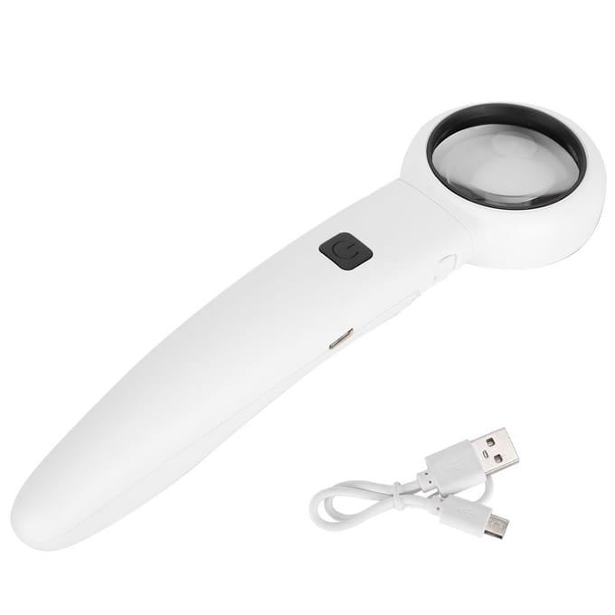 LED Vergrootglas Set USB Opladen Handheld Vergrootglas met Licht voor Ouderen