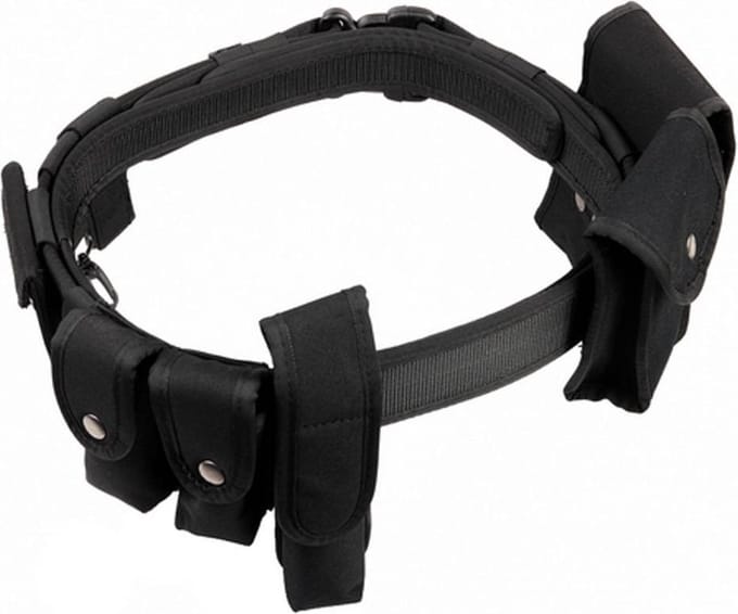 Fosco - politie koppel riem deluxe - zwart - riem - koppel