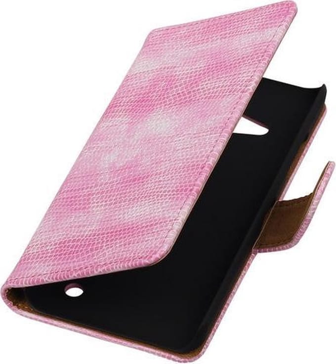 Roze Mini Slang Booktype Microsoft Lumia 550 Wallet Cover Hoesje