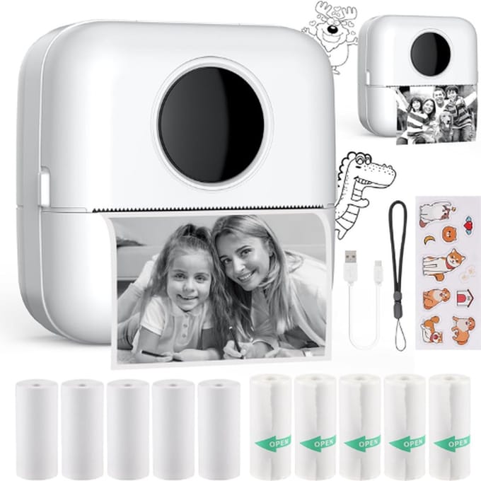 Sticker Printer - Sticker Papier - Sticker Maker - Sticker Printer Mini - Mini Printer Papier - Mini Printer Voor Mobiel - Printer Voor Stickers - Sticker Printer Papier - Mini Printer - Pocket Printer - Pocket Printers - Pocket Printer Papier