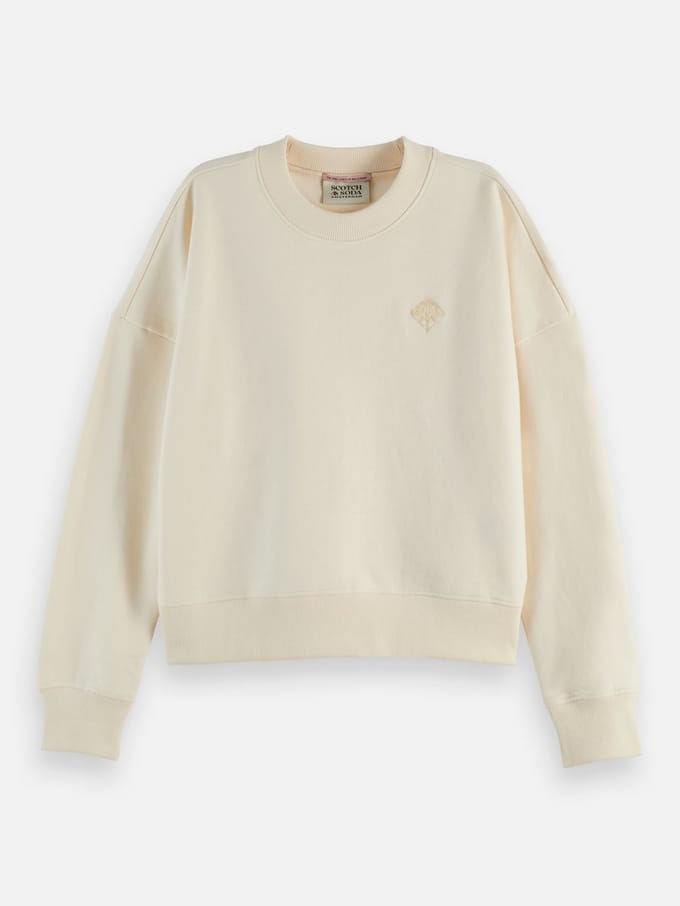 Scotch & Soda Embroidered Logo Sweatshirt Off White Taglia: S | Maglioni a maglia Outlet | Donna | Bianco