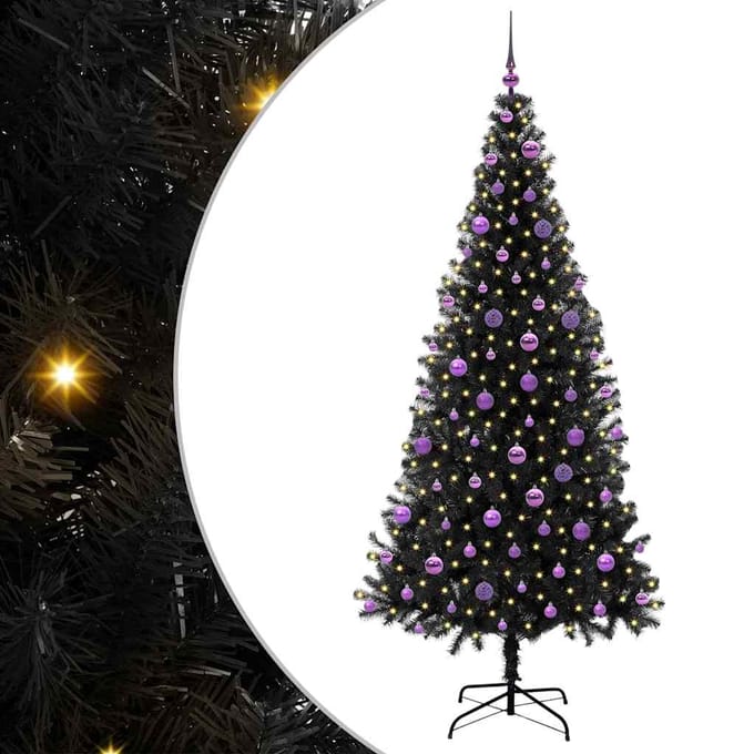 vidaXL - Kerstboom - Zwart - 210 - cm - PVC