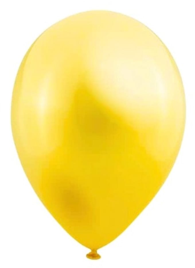 Mini Metallic Ballonnen Geel - 11cm - 20 stuks