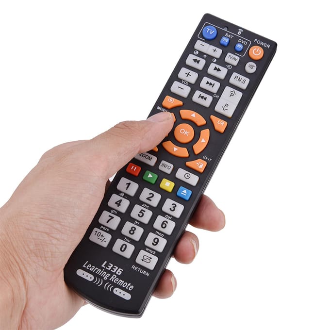 Universele Slimme Afstandsbediening Controller Met Leerfunctie Voor TV CBL DVD SAT black