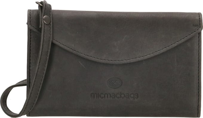 Hide & Stitches Malm√∂ Telefoontasje - 100% Leer - Zwart