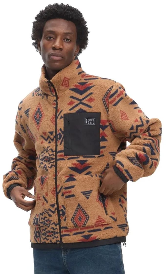 Hydroponic Lobo Pl Fleece Met Volledige Rits Bruin S Man