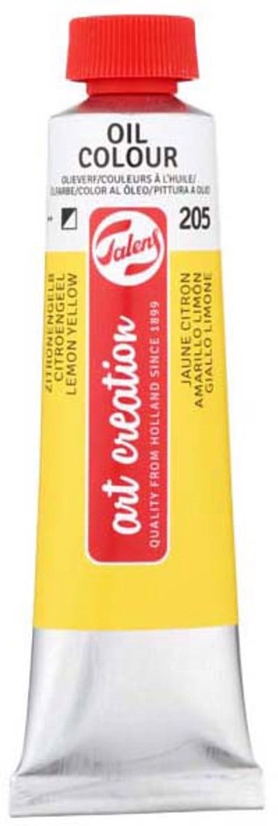 Olieverf tube 40ml citroengeel primair schilderen creatief.