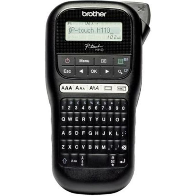 Labelprinter Brother P-touch TZe PT-H110 draagbaar qwerty 12mm zwart