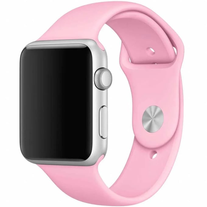 2+1 | Apple Watch Bandje Teyra - Siliconen - Helder Roze