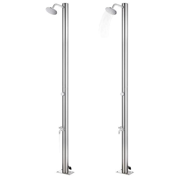 vidaXL - Buitendouche - 215 - cm - roestvrij - staal