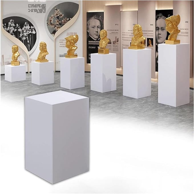 Display Sokkel - Feest Zuil - Decoratie Presentatie - Sterke Constructie - 40x40x40cm - Wit