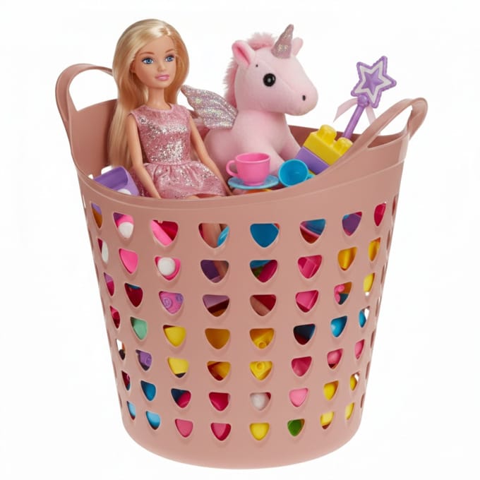 Storage solutions Speelgoedmand - oud roze - 26 liter - kunststof - 40 x 41 cm