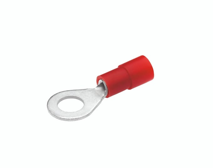 Cimco geïsoleerde ringkabelschoen vertind 10mm² M6 - rood per 100 stuks (180072)
