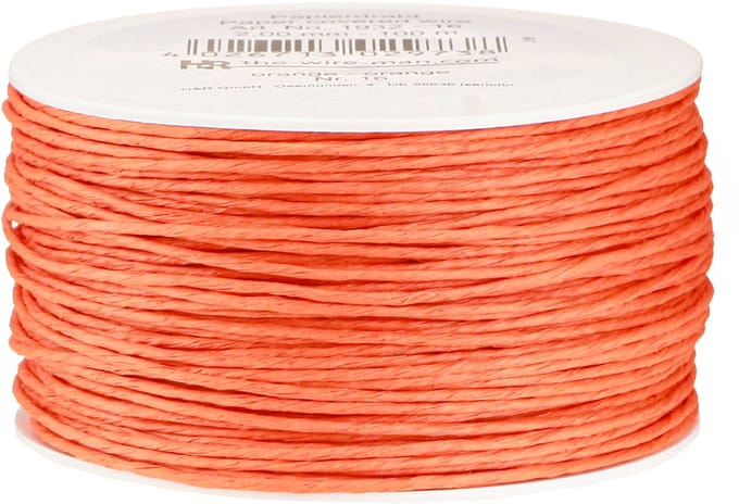 Papierkoord draad gewikkeld Ø2mm 100m Oranje