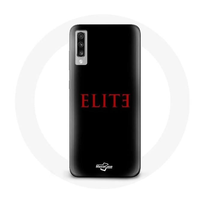 Coque - Elite - Samsung Galaxy A50 - Logo Rouge - Souple - Protection Synthétique noir