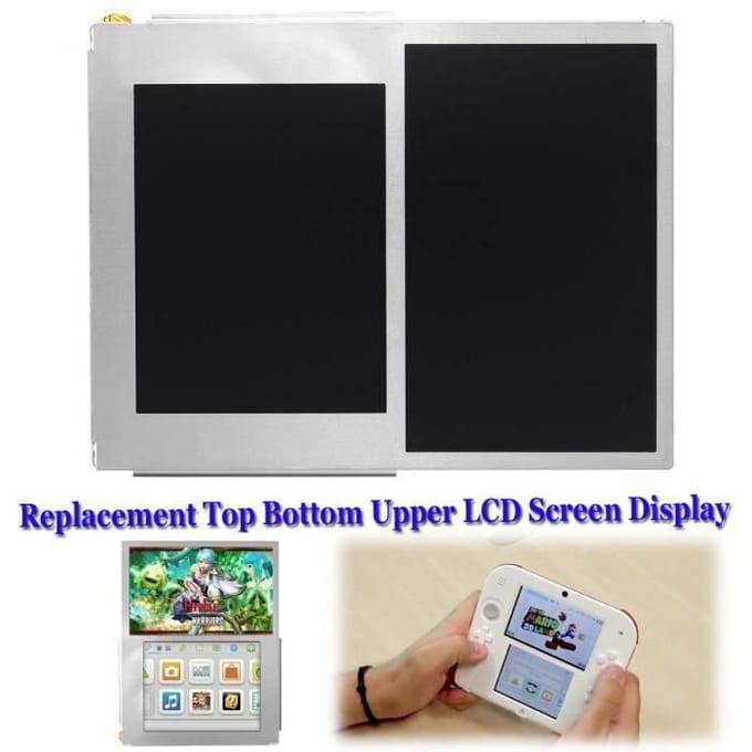 NEUFU Vervang het onderste LCD-scherm TOP & BODEM vervanging voor Nintendo 2DS